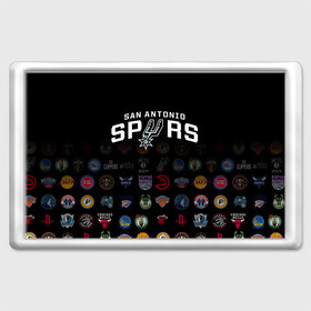 Магнит 45*70 с принтом San Antonio Spurs (2) в Курске, Пластик | Размер: 78*52 мм; Размер печати: 70*45 | ball | basketball | sport | spurs | streetball | баскетбол | мяч | нба | спёрс | спорт | стритбол