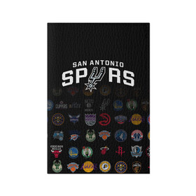 Обложка для паспорта матовая кожа с принтом San Antonio Spurs (2) в Курске, натуральная матовая кожа | размер 19,3 х 13,7 см; прозрачные пластиковые крепления | Тематика изображения на принте: ball | basketball | sport | spurs | streetball | баскетбол | мяч | нба | спёрс | спорт | стритбол