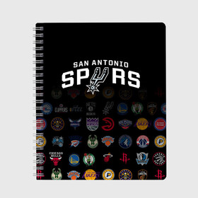 Тетрадь с принтом San Antonio Spurs (2) в Курске, 100% бумага | 48 листов, плотность листов — 60 г/м2, плотность картонной обложки — 250 г/м2. Листы скреплены сбоку удобной пружинной спиралью. Уголки страниц и обложки скругленные. Цвет линий — светло-серый
 | ball | basketball | sport | spurs | streetball | баскетбол | мяч | нба | спёрс | спорт | стритбол