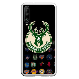 Чехол для Honor P30 с принтом Milwaukee Bucks (3) в Курске, Силикон | Область печати: задняя сторона чехла, без боковых панелей | Тематика изображения на принте: ball | basketball | milwaukee bucks | sport | streetball | баскетбол | милуоки бакс | мяч | нба | спорт | стритбол