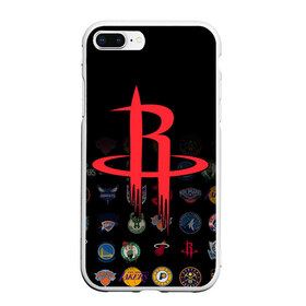 Чехол для iPhone 7Plus/8 Plus матовый с принтом Houston Rockets (2) в Курске, Силикон | Область печати: задняя сторона чехла, без боковых панелей | Тематика изображения на принте: ball | basketball | houston rockets | sport | streetball | баскетбол | мяч | нба | спорт | стритбол | хьюстон рокетс