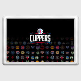 Магнит 45*70 с принтом Los Angeles Clippers (2) в Курске, Пластик | Размер: 78*52 мм; Размер печати: 70*45 | ball | basketball | clippers | sport | streetball | баскетбол | клипперс | мяч | нба | спорт | стритбол