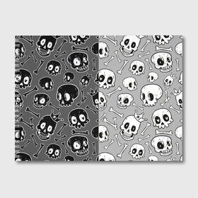 Альбом для рисования с принтом Черепа в Курске, 100% бумага
 | матовая бумага, плотность 200 мг. | Тематика изображения на принте: halloween | skull | кости | кость | много черепов | паттерн черепа | скелет | скелеты | хеллоуин | хеллуин | хелоуин | хелуин | череп | череп арт | черепа | черепок | черепушка | черепушки
