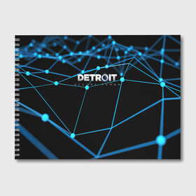Альбом для рисования с принтом DetroitBecome Human в Курске, 100% бумага
 | матовая бумага, плотность 200 мг. | android | connor | detroit become human | game | rk 800 | urban | будущее | город | детроит | игры | мир | роботы | технологии