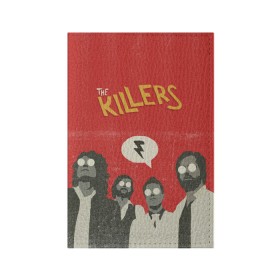 Обложка для паспорта матовая кожа с принтом The Killers в Курске, натуральная матовая кожа | размер 19,3 х 13,7 см; прозрачные пластиковые крепления | the killers | инди рок | музыка | рок | рок группа