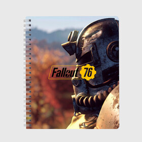 Тетрадь с принтом FALLOUT_76 в Курске, 100% бумага | 48 листов, плотность листов — 60 г/м2, плотность картонной обложки — 250 г/м2. Листы скреплены сбоку удобной пружинной спиралью. Уголки страниц и обложки скругленные. Цвет линий — светло-серый
 | 101 | 111 | 13 | 76 | atom cats | bethesda | brotherhood of steel | fallout | nuka cola | tunnel snakes | vault | war | братство стали | война | убежище | фолаут | фоллаут | ядер кола