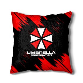 Подушка 3D с принтом Umbrella Corporation. в Курске, наволочка – 100% полиэстер, наполнитель – холлофайбер (легкий наполнитель, не вызывает аллергию). | состоит из подушки и наволочки. Наволочка на молнии, легко снимается для стирки | resident evil | umbrella corporation | амбрелла | амбрелла корпорейшн | вирус | вымышленная военная и фармацевтическая корпорация | игра | умбрелла