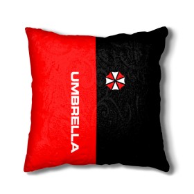 Подушка 3D с принтом Umbrella Corporation. в Курске, наволочка – 100% полиэстер, наполнитель – холлофайбер (легкий наполнитель, не вызывает аллергию). | состоит из подушки и наволочки. Наволочка на молнии, легко снимается для стирки | resident evil | umbrella corporation | амбрелла | амбрелла корпорейшн | вирус | вымышленная военная и фармацевтическая корпорация | игра | умбрелла