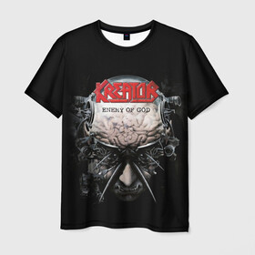 Мужская футболка 3D с принтом Kreator 3 в Курске, 100% полиэфир | прямой крой, круглый вырез горловины, длина до линии бедер | creator | kreator | metal | thrash | креатор | криатор | метал | треш