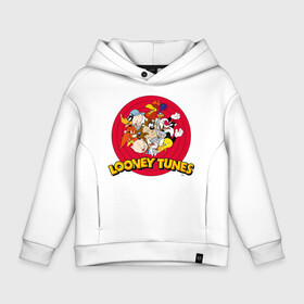 Детское худи Oversize хлопок с принтом Looney Tunes в Курске, френч-терри — 70% хлопок, 30% полиэстер. Мягкий теплый начес внутри —100% хлопок | боковые карманы, эластичные манжеты и нижняя кромка, капюшон на магнитной кнопке | bugs bunny | daffy duck | looney tunes | sylvester | tasmanian devil | taz | tweety | vdzabma | багз банни | даффи дак | луни тюнз | сильвестр | таз | тасманский дьявол | твити