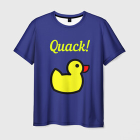 Мужская футболка 3D с принтом Уточка в Курске, 100% полиэфир | прямой крой, круглый вырез горловины, длина до линии бедер | duck | забавная | кря | утка