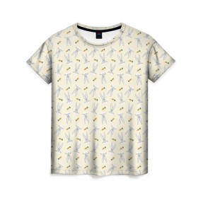 Женская футболка 3D с принтом Багз Банни паттерн в Курске, 100% полиэфир ( синтетическое хлопкоподобное полотно) | прямой крой, круглый вырез горловины, длина до линии бедер | bugs bunny | looney tunes | vdzabma | багз банни | луни тюнз