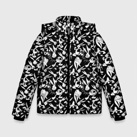 Зимняя куртка для мальчиков 3D с принтом Багз Банни паттерн в Курске, ткань верха — 100% полиэстер; подклад — 100% полиэстер, утеплитель — 100% полиэстер | длина ниже бедра, удлиненная спинка, воротник стойка и отстегивающийся капюшон. Есть боковые карманы с листочкой на кнопках, утяжки по низу изделия и внутренний карман на молнии. 

Предусмотрены светоотражающий принт на спинке, радужный светоотражающий элемент на пуллере молнии и на резинке для утяжки | Тематика изображения на принте: bugs bunny | looney tunes | vdzabma | багз банни | луни тюнз