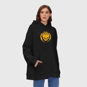 Худи SuperOversize хлопок с принтом THE OFFSPRING в Курске, 70% хлопок, 30% полиэстер, мягкий начес внутри | карман-кенгуру, эластичная резинка на манжетах и по нижней кромке, двухслойный капюшон
 | america | offsrping | the offspring | usa | америка | атом уиллард | грег к | декстер холланд | джеймс лилья | нудлс | огонь | офспринг | оффспринг | пит парада | пламя | рон уэлти | сша | череп