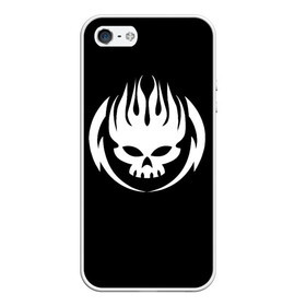 Чехол для iPhone 5/5S матовый с принтом THE OFFSPRING в Курске, Силикон | Область печати: задняя сторона чехла, без боковых панелей | america | offsrping | the offspring | usa | америка | атом уиллард | грег к | декстер холланд | джеймс лилья | нудлс | огонь | офспринг | оффспринг | пит парада | пламя | рон уэлти | сша | череп