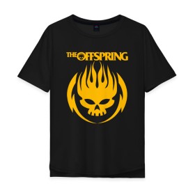 Мужская футболка хлопок Oversize с принтом THE OFFSPRING в Курске, 100% хлопок | свободный крой, круглый ворот, “спинка” длиннее передней части | america | offspring | the offspring | usa | америка | атом уиллард | грег к | декстер холланд | джеймс лилья | нудлс | огонь | офспринг | оффспринг | пит парада | пламя | рон уэлти | сша | череп