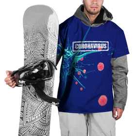 Накидка на куртку 3D с принтом CORONAVIRUS в Курске, 100% полиэстер |  | covid 19 | molecule | абстракция | клетки | коронавирус | медицина | микробы | молекулы | наука | нейрон | нейроны | текстура | текстуры | формула
