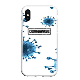 Чехол для iPhone XS Max матовый с принтом CORONAVIRUS в Курске, Силикон | Область печати: задняя сторона чехла, без боковых панелей | covid 19 | molecule | абстракция | клетки | коронавирус | медицина | микробы | молекулы | наука | нейрон | нейроны | текстура | текстуры | формула