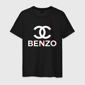 Мужская футболка хлопок с принтом BBT BENZO GANG в Курске, 100% хлопок | прямой крой, круглый вырез горловины, длина до линии бедер, слегка спущенное плечо. | bbt | benzo | benzo gang | big baby tape | ббт | бензо