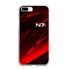 Чехол для iPhone 7Plus/8 Plus матовый с принтом MASS EFFECT N7 в Курске, Силикон | Область печати: задняя сторона чехла, без боковых панелей | bioware | n7 | shepard | броня | жнецы | костюм | масс эффект | н7 | стальная броня | шепард | эффект массы