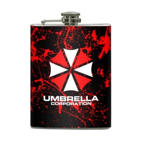 Фляга с принтом Umbrella Corporation. в Курске, металлический корпус | емкость 0,22 л, размер 125 х 94 мм. Виниловая наклейка запечатывается полностью | Тематика изображения на принте: resident evil | umbrella corporation | амбрелла | амбрелла корпорейшн | вирус | вымышленная военная и фармацевтическая корпорация | игра | умбрелла