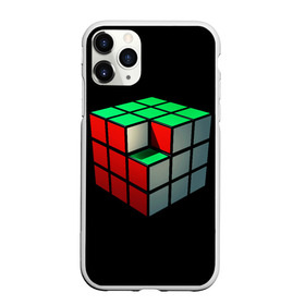 Чехол для iPhone 11 Pro матовый с принтом Кубик Рубика в Курске, Силикон |  | 3d | головоломка | игры | кубик | мозг | недостающий | рубика | элемент