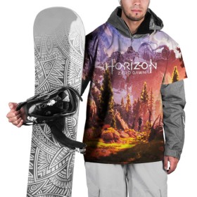 Накидка на куртку 3D с принтом Horizon Zero Dawn в Курске, 100% полиэстер |  | aloy | antasy girl | art | artwork | digital art | fantasy | horizon | horizon: zero dawn | landscape | tallneck | warrior fantasy | weapon | zero dawn