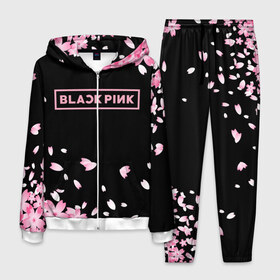Мужской костюм 3D с принтом BLACKPINK в Курске, 100% полиэстер | Манжеты и пояс оформлены тканевой резинкой, двухслойный капюшон со шнурком для регулировки, карманы спереди | black  pink | blackpink | jennie | jisoo | k pop | lalisa | группа | к поп | корейская группа | розовый | черный