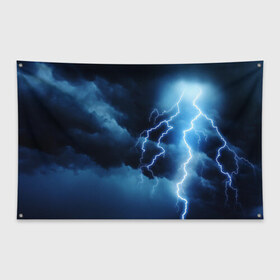 Флаг-баннер с принтом STORM в Курске, 100% полиэстер | размер 67 х 109 см, плотность ткани — 95 г/м2; по краям флага есть четыре люверса для крепления | storm | textures | zippy | искры | молния | текстуры | фон | шторм