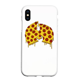 Чехол для iPhone XS Max матовый с принтом Pizza Clan в Курске, Силикон | Область печати: задняя сторона чехла, без боковых панелей | ghostface | method man | pizza | rap | rza | wu tang | ву танг | еда | метод мен | пицца | рэп