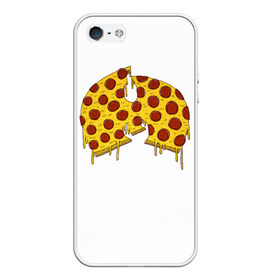 Чехол для iPhone 5/5S матовый с принтом Pizza Clan в Курске, Силикон | Область печати: задняя сторона чехла, без боковых панелей | ghostface | method man | pizza | rap | rza | wu tang | ву танг | еда | метод мен | пицца | рэп