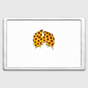 Магнит 45*70 с принтом Pizza Clan в Курске, Пластик | Размер: 78*52 мм; Размер печати: 70*45 | ghostface | method man | pizza | rap | rza | wu tang | ву танг | еда | метод мен | пицца | рэп