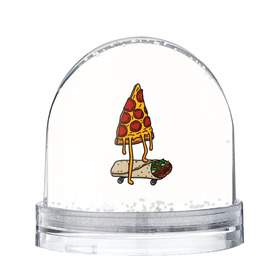 Снежный шар с принтом ПИЦЦА НА ШАВЕРМЕ в Курске, Пластик | Изображение внутри шара печатается на глянцевой фотобумаге с двух сторон | food | pizza | еда | пицца | скейтборд | шаверма | шаурма