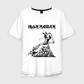 Мужская футболка хлопок Oversize с принтом IRON MAIDEN в Курске, 100% хлопок | свободный крой, круглый ворот, “спинка” длиннее передней части | dave | iron maiden | murray | music | percy harris | rock | адриан смит | айрон мэйден | брюс дикинсон | дэйв мюррей | железная дева | музик | нико макбрэйн | рок | стив харрис | ужасы | хеви метал | яник герс