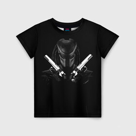 Детская футболка 3D с принтом Killer Predator (Black) в Курске, 100% гипоаллергенный полиэфир | прямой крой, круглый вырез горловины, длина до линии бедер, чуть спущенное плечо, ткань немного тянется | Тематика изображения на принте: hitman | predator | хитман | хищник
