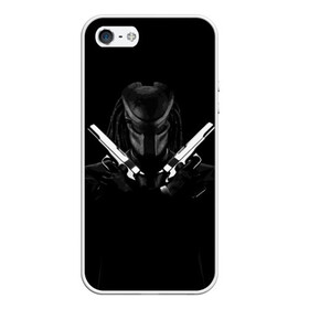 Чехол для iPhone 5/5S матовый с принтом Killer Predator (Black) в Курске, Силикон | Область печати: задняя сторона чехла, без боковых панелей | hitman | predator | хитман | хищник