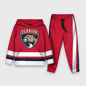 Детский костюм 3D (с толстовкой) с принтом Флорида Пантерз в Курске,  |  | florida | florida panthers | hockey | nhl | panthers | usa | нхл | пантерз | спорт | сша | флорида | флорида пантерз | хоккей | шайба