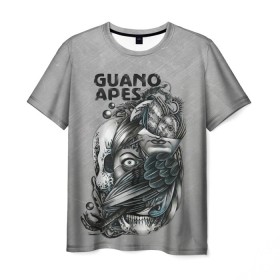 Мужская футболка 3D с принтом Guano Apes в Курске, 100% полиэфир | прямой крой, круглый вырез горловины, длина до линии бедер | guano apes | offline | open your eyes | proud like a god | rock | sandra nasiс | альтернатива | альтернативный рок | музыка | рок | рок квартет | сандра насич