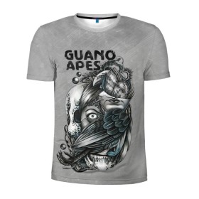 Мужская футболка 3D спортивная с принтом Guano Apes в Курске, 100% полиэстер с улучшенными характеристиками | приталенный силуэт, круглая горловина, широкие плечи, сужается к линии бедра | guano apes | offline | open your eyes | proud like a god | rock | sandra nasiс | альтернатива | альтернативный рок | музыка | рок | рок квартет | сандра насич