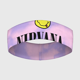 Повязка на голову 3D с принтом NIRVANA в Курске,  |  | in utero | nevermind | nirvana | nirvana in utero | nirvana logo | smile | курт кобейн | нирвана | нирвана in utero | нирвана лого