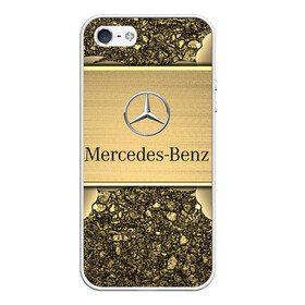 Чехол для iPhone 5/5S матовый с принтом MERCEDES GOLD в Курске, Силикон | Область печати: задняя сторона чехла, без боковых панелей | 2020 | amg | auto | brabus | clk | cls | glk | mercedes | mercedes benz | slk | sport | авто | автомобиль | автомобильные | амг | брабус | бренд | глк | марка | машины | мерседес | слк | спорт | цлк | цлс