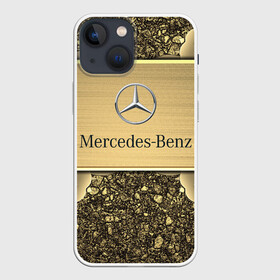 Чехол для iPhone 13 mini с принтом MERCEDES GOLD | МЕРСЕДЕС ГОЛД в Курске,  |  | 2020 | amg | auto | brabus | clk | cls | glk | mercedes | mercedes benz | slk | sport | авто | автомобиль | автомобильные | амг | брабус | бренд | глк | марка | машины | мерседес | слк | спорт | цлк | цлс