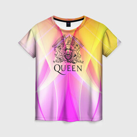 Женская футболка 3D с принтом Queen в Курске, 100% полиэфир ( синтетическое хлопкоподобное полотно) | прямой крой, круглый вырез горловины, длина до линии бедер | queen | британская | группа | исполнитель | музыканты | рок | фредди меркьюри