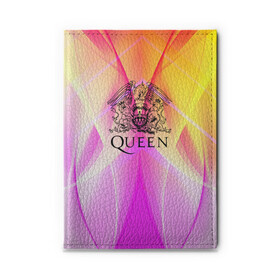 Обложка для автодокументов с принтом Queen в Курске, натуральная кожа |  размер 19,9*13 см; внутри 4 больших “конверта” для документов и один маленький отдел — туда идеально встанут права | queen | британская | группа | исполнитель | музыканты | рок | фредди меркьюри