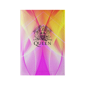 Обложка для паспорта матовая кожа с принтом Queen в Курске, натуральная матовая кожа | размер 19,3 х 13,7 см; прозрачные пластиковые крепления | queen | британская | группа | исполнитель | музыканты | рок | фредди меркьюри