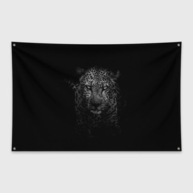 Флаг-баннер с принтом Леопард в Курске, 100% полиэстер | размер 67 х 109 см, плотность ткани — 95 г/м2; по краям флага есть четыре люверса для крепления | животные | звери | картинки | кошки | крупные | леопард | прикольные | хищник