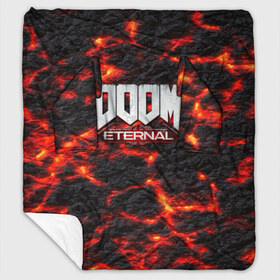 Плед с рукавами с принтом DOOM ETERNAL в Курске, 100% полиэстер | Закругленные углы, все края обработаны. Ткань не мнется и не растягивается. Размер 170*145 | demon | devil | doom | doom vfr | evil | game | mars | red | демон | дум | игры | космос | красная планета | марс | пришельцы