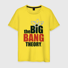 Мужская футболка хлопок с принтом Big Bang Theory logo в Курске, 100% хлопок | прямой крой, круглый вырез горловины, длина до линии бедер, слегка спущенное плечо. | Тематика изображения на принте: big bang theory | howard wolowitz | leonard hofstadter | penny | raj | sheldon cooper | stuart bloom | vdgerir | воловитц | леонард хофстедер | пэнни | радж | раджешь кутрапалли | тбв | теория большого взрыва | чак лорри | шелдон | шэл