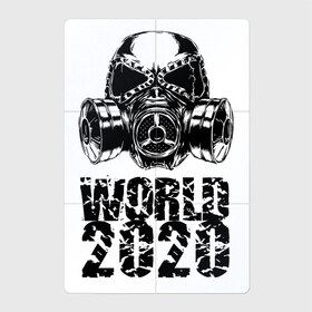 Магнитный плакат 2Х3 с принтом World 2020 в Курске, Полимерный материал с магнитным слоем | 6 деталей размером 9*9 см | 2020 | covid 19 | hell | mask | pandemic | virus | world | ад | вирус | коронавирус | мир | противогаз | эпидемия