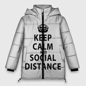 Женская зимняя куртка 3D с принтом Keep Calm And Social Distance в Курске, верх — 100% полиэстер; подкладка — 100% полиэстер; утеплитель — 100% полиэстер | длина ниже бедра, силуэт Оверсайз. Есть воротник-стойка, отстегивающийся капюшон и ветрозащитная планка. 

Боковые карманы с листочкой на кнопках и внутренний карман на молнии | 2019 | biohazard | calm | china | coronavirus | covid 19 | inc | keep | ncov | ncov19 | ncov2019 | plague | survivor | virus | warning | вирус | дистанцию | коронавирус | соблюдай